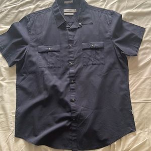 Calvin Klein navy dress shirt size Large